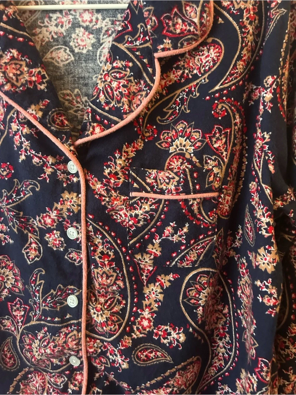 Liz Claiborne long sleeve paisley 2-piece pajama set